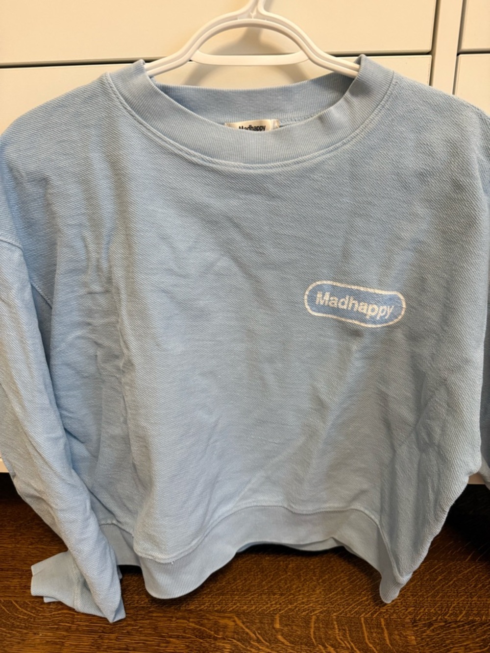 Madhappy Pale Blue Logo Crew Sweatshirt